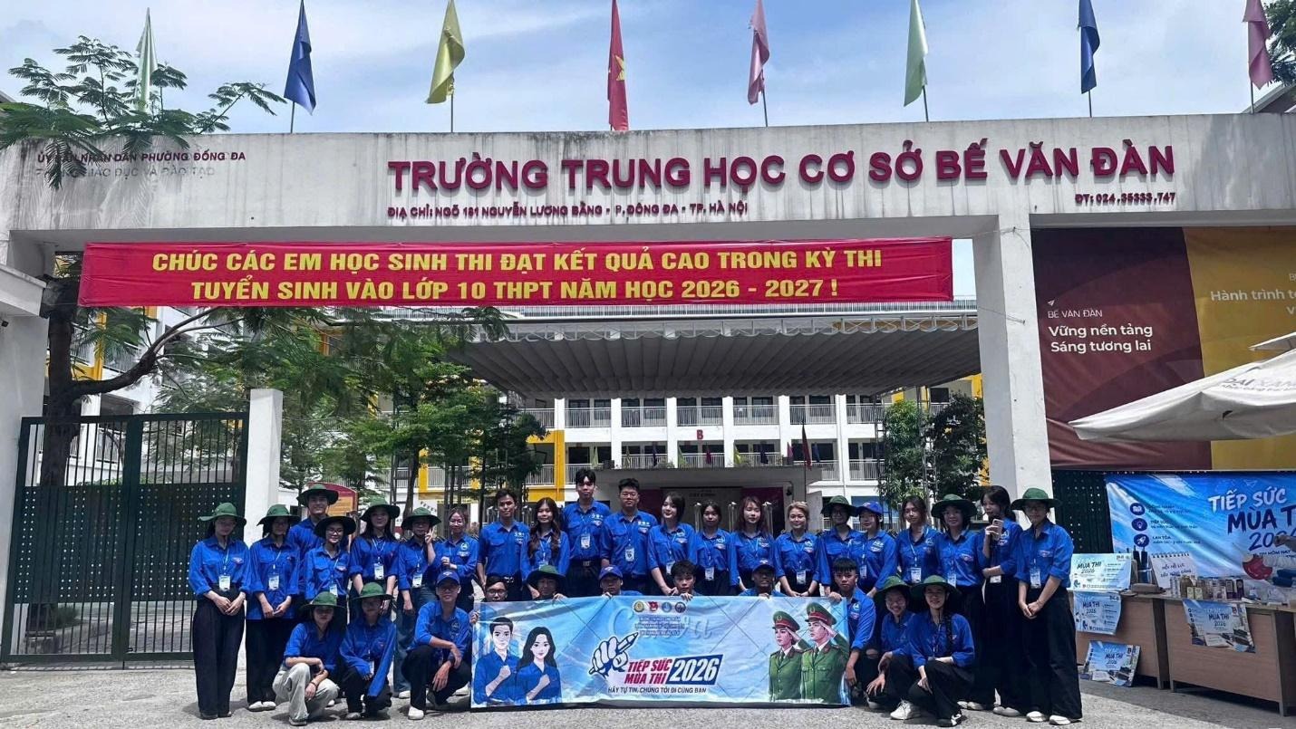 Tuổi trẻ trường đại học công đoàn tích cực tham gia tiếp sức mùa thi đợt 1 năm 2026